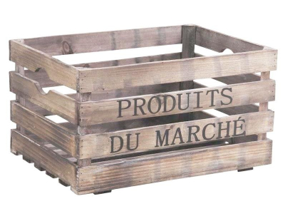 Caisse en bois Produits du marché