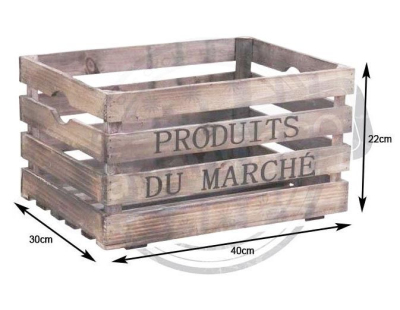 Caisse en bois Produits du marché