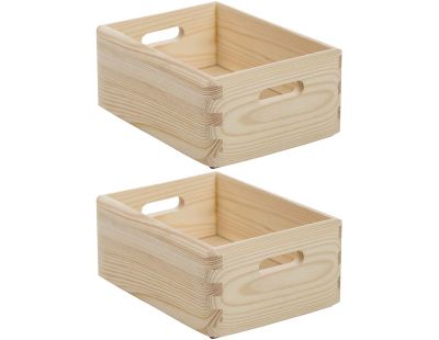 Caisse en bois de rangement (Lot de 2)