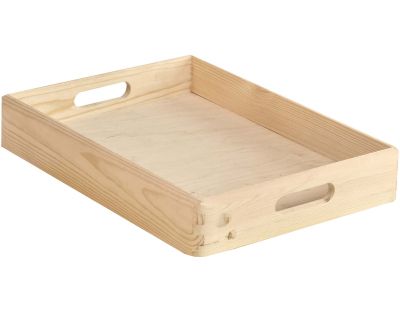 Caisse en bois de rangement (40 x 30 x 7 cm)