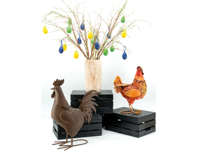 Caisse noire de rangement en pin