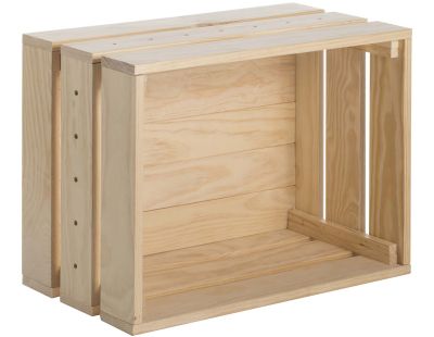 Caisse en pin massif modulable Home box (Grande)