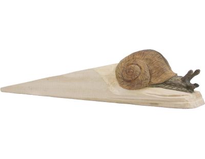 Cale-porte en bois sculpté à la main Animal (Escargot de Bourgogne)