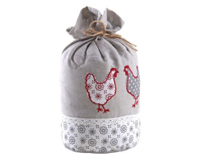 Cale-porte en coton et lin 1,5kg (Poule)