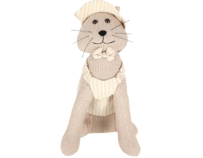 Cale-porte en tissu animal habillé (Chat)