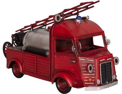 Camion de pompier décoratif en métal