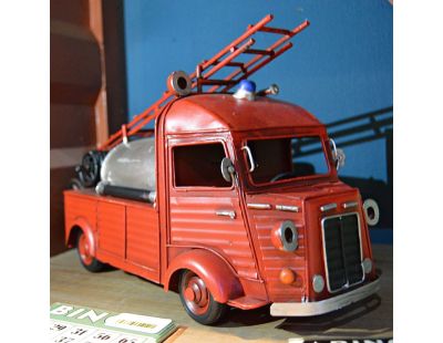 Camion de pompier décoratif en métal