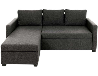 Canapé d'angle convertible avec rangement Kado (Gris foncé)