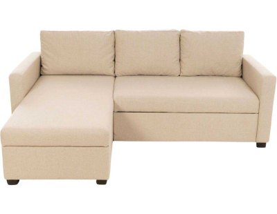 Canapé d'angle convertible avec rangement Kado (Crème)