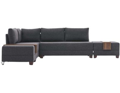 E-MEUBLES Canapé en lit Convertible avec Coffre de Rangement 3 Places Relax  - clic clac, Banquette - en Tissu -Kaya (Noir, Gris foncé, Gris Clair  (Sawana14+05+21)) Patchwork : : Cuisine et Maison