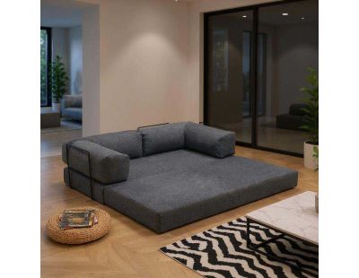 Canapé chauffeuse 3 places en chenille Comfort (Vert)