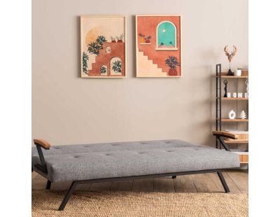 Canapé convertible 3 places Zven (Gris clair)