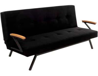 Canapé convertible 3 places Zven (Noir)