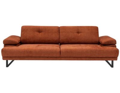 Canapé moderne en tissu orange Mustang (3 places)