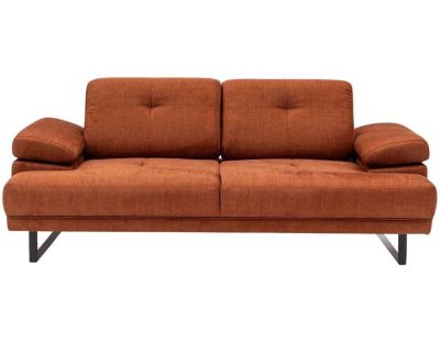 Canapé moderne en tissu orange Mustang (2 places)