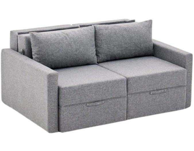 Canapé 2 places convertible avec coffre Saros (Gris)