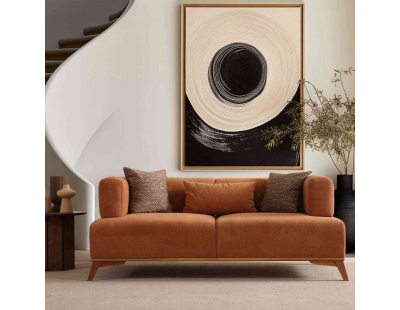 Canapé 2 places en polyester Hera (Orange)