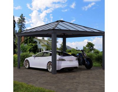 Carport en aluminium et polycarbonate Colorado (4.3 x 4.3 m)