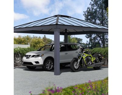 Carport en aluminium et polycarbonate Colorado (4.3 x 5 m)