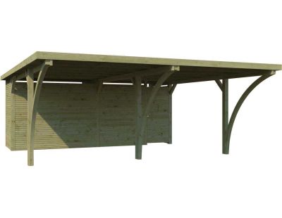 Carport double 600 x 670 cm avec abri Milan (Carport seul)