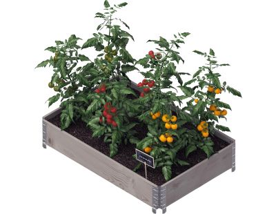 Carré potager Gardenbox 120 x 80 cm (Gris)