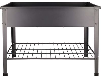 Carré potager en métal anthracite (100.5 x 40.5 x 80.5 cm)