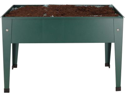 Carré potager en métal vert (62 x 29 x 45 cm)