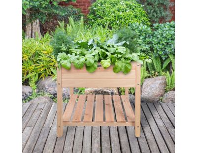 Carré potager en pin naturel sur pieds (Largeur 78 cm)