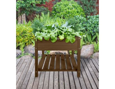Carré potager en pin teinté sur pieds (Largeur 78 cm)