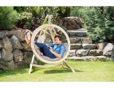 Fauteuil suspendu Globo chair (Taupe - coussin imperméable)