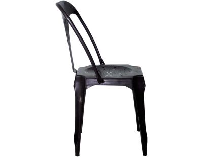 Chaise Vintage en métal (Noir)