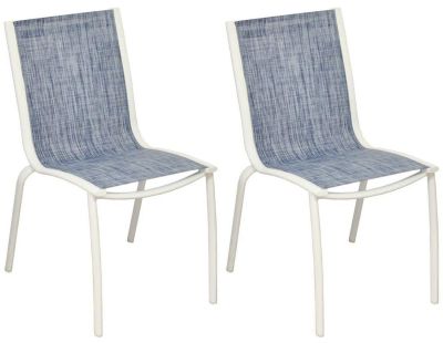 Chaise aluminium textilène Linea (Lot de 2) (Jeans)