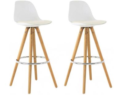 Chaise de bar Circus (Lot de 2) (Blanc)