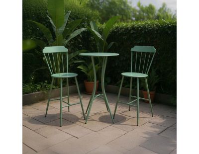 Chaise bar en métal laqué -Samos (Lot de 2) (Vert )