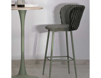 Chaise de bar en tissu et métal Alaska (Lot de 2) (Vert)