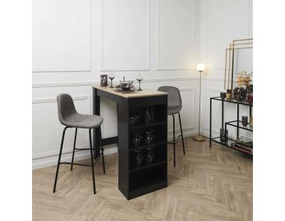 Chaise de bar en velours cotelé Giulia (Gris)