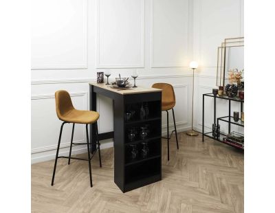 Chaise de bar en velours cotelé Giulia (Jaune)