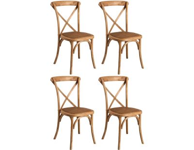 Chaise bistro en orme empilable (Lot de 4)