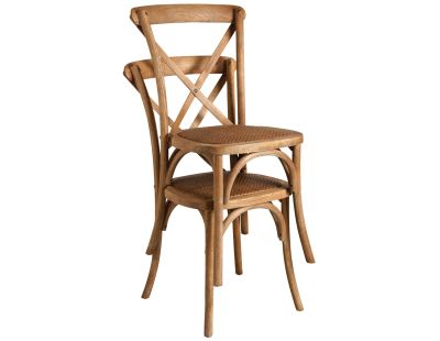 Chaise bistro en orme empilable (Lot de 4)