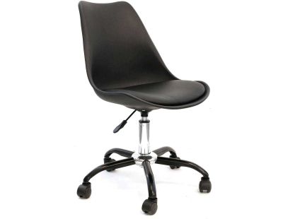 Chaise de bureau à roulettes Kiruna (Noir)