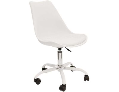 Chaise de bureau à roulettes Kiruna (Blanc)