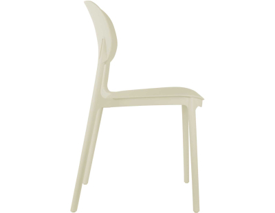 Chaise colorée en polypropylène Cheer (Blanc cassé)