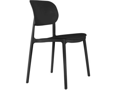 Chaise colorée en polypropylène Cheer (Noir)