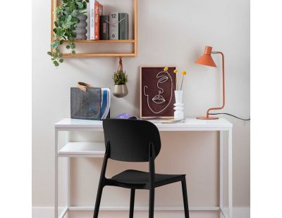 Chaise colorée en polypropylène Cheer (Noir)
