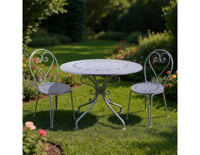 Chaise détente en fer Belle Époque (Lot de 2)