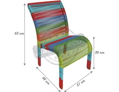 Chaise enfant en polyrésine multicolore