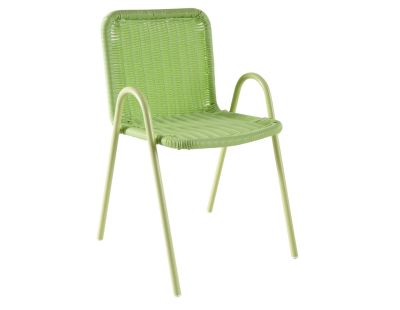 Chaise enfant en polyrésine verte