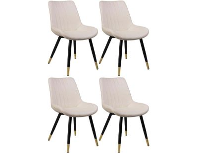 Chaise ergonomique Karl - Blanche - Set de 4 pieces