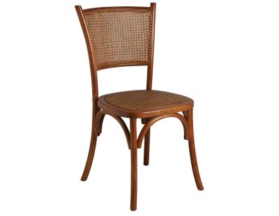 Chaise en hêtre et rotin avec dossier en cannage (unitaire )