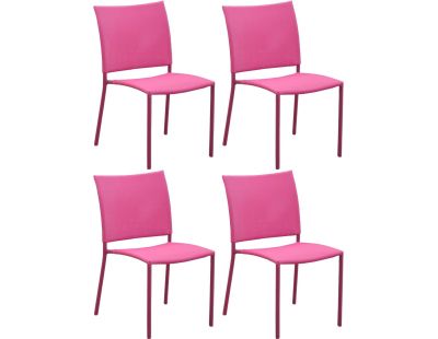 Chaise de jardin Bonbon pour enfant (Lot de 4) (Framboise)